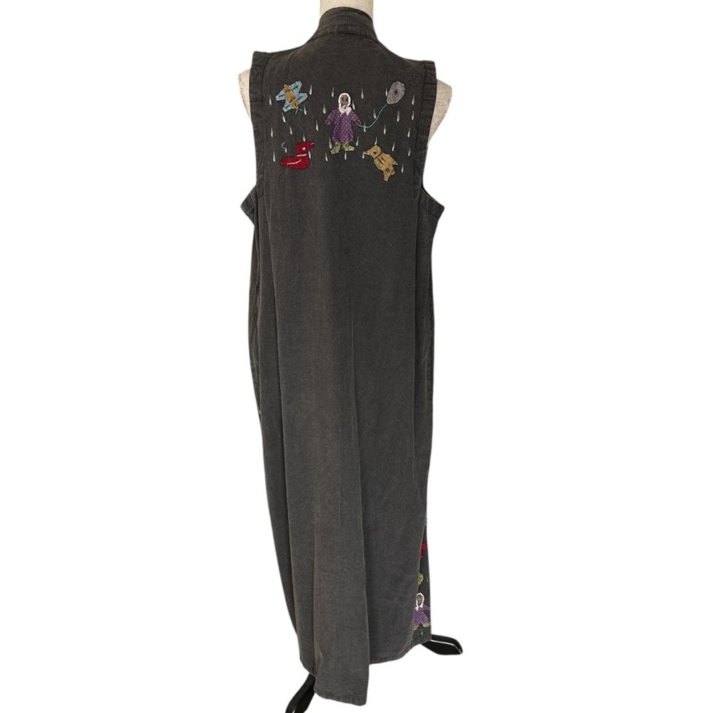Sacred Threads Embroidered Duster Sleeveless Card… - image 5